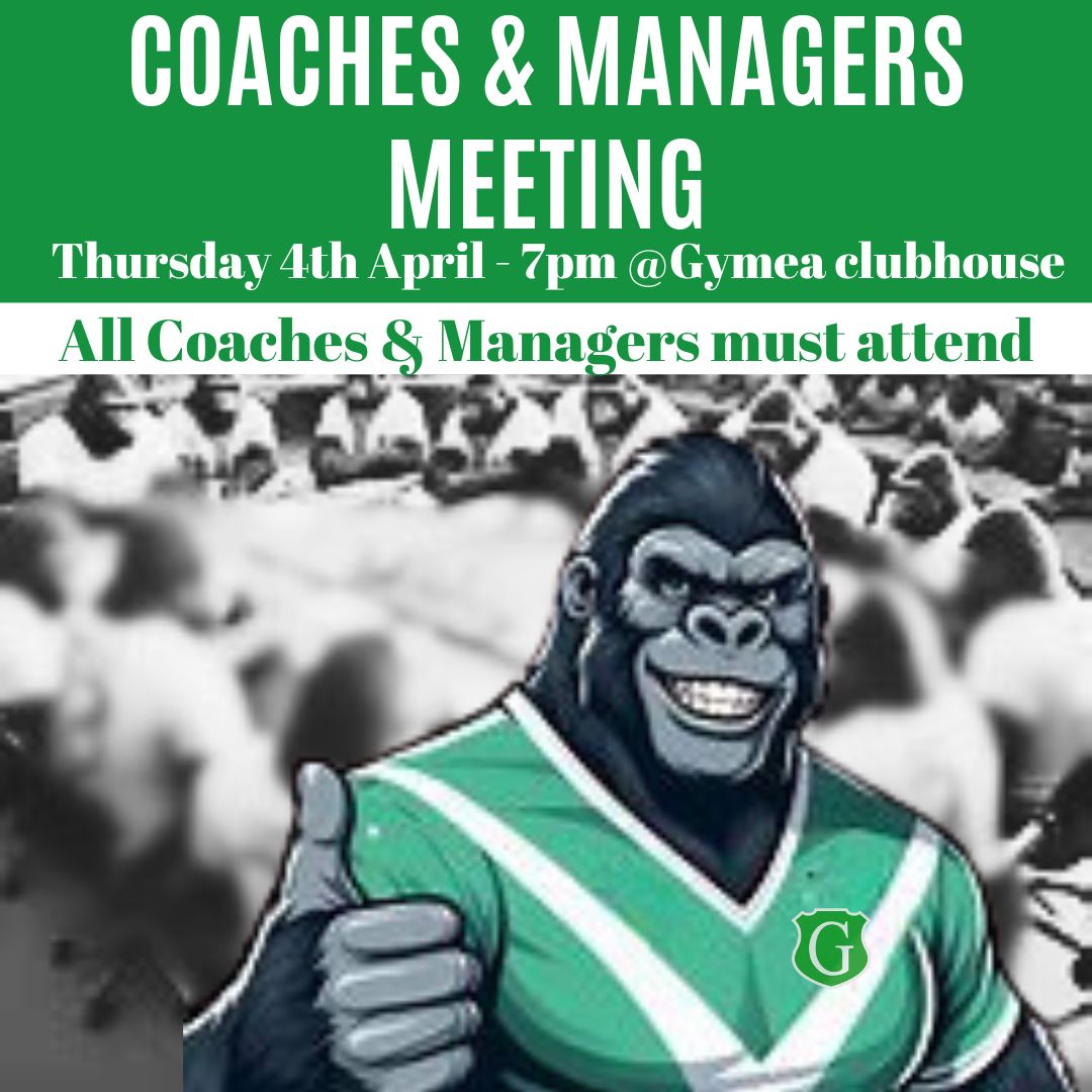 Coaches & Managers Meeting 4 April 2024